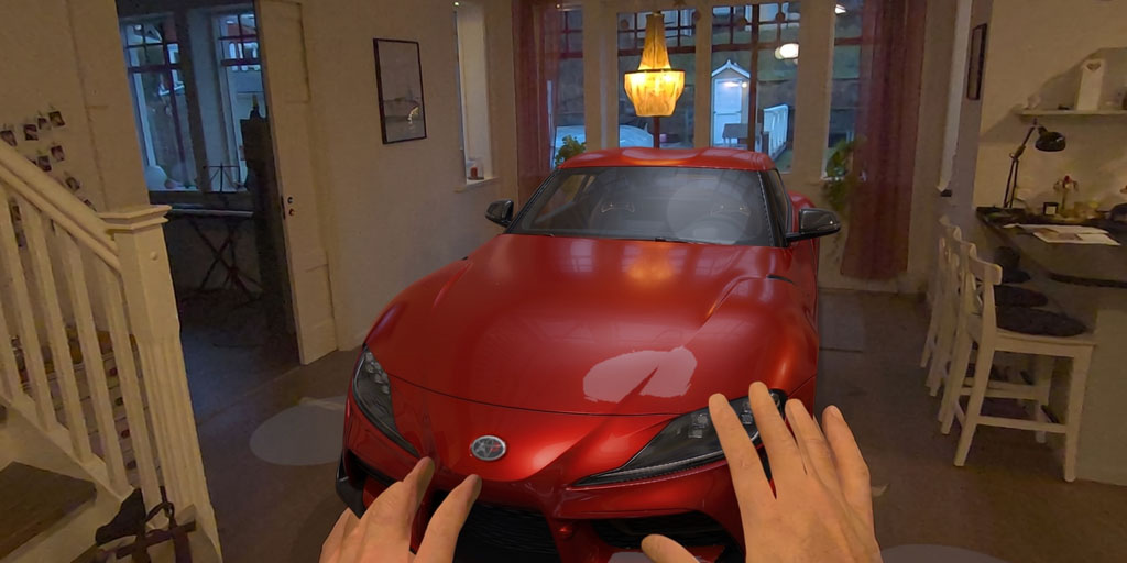 Mixed reality car showroom